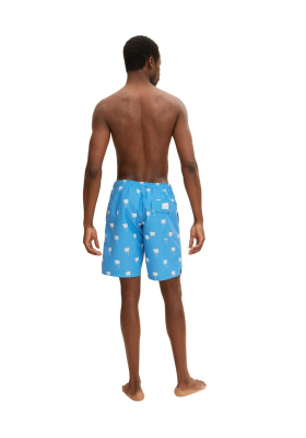 TOM TAILOR 0030, Kék Pálmafás Szörfnadrág