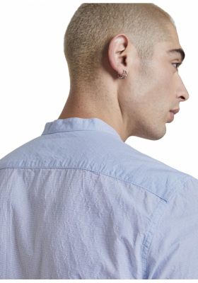 TOM TAILOR DENIM Structured Stripe 7887, Kék Hosszú Ujjú Ing