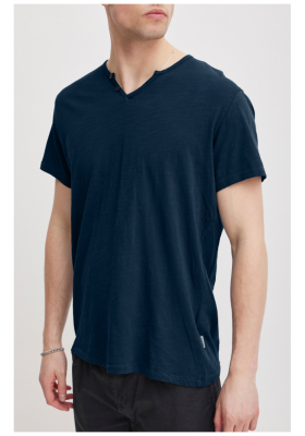 BLEND 7013, Kék Rövid Ujjú Póló Gombos NOOS