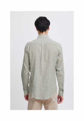 CASUAL FRIDAY Anton 4974, Zöld Csíkos Hosszú Ujjú Ing