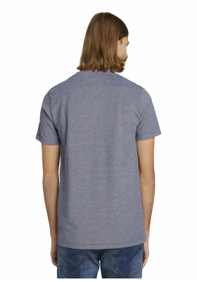 TOM TAILOR DENIM Photoprint 5125, Kék Rövid Ujjú Póló