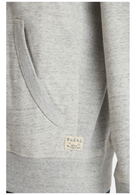 BLEND Alton 6980, Világosszürke Kapucnis Pulóver