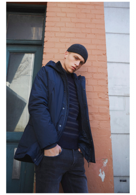 CASUAL FRIDAY Oconell 3946, Kék Bélelt Dzseki