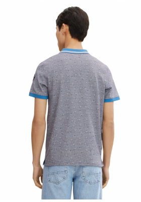 TOM TAILOR Parasol 1622, Kék Rövid Ujjú Ingpóló