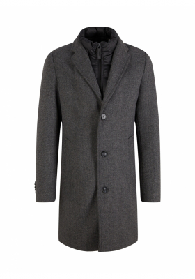 TOM TAILOR 2505,Szürke Szövetkabát, Kivehető Béléssel