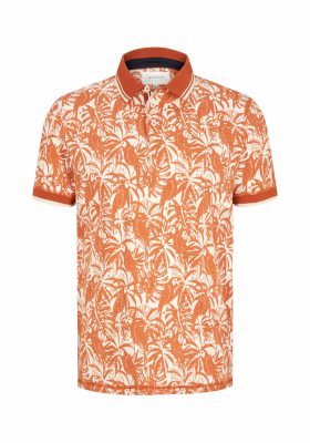 TOM TAILOR Tropical 1634, Narancssárga Rövid Ujjú Ingpóló