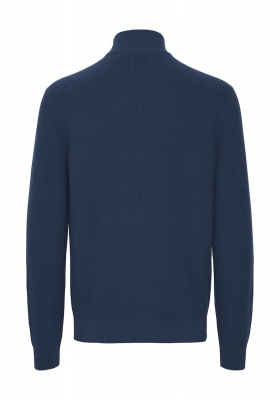 BLEND Codford 6265, Kék Kötött Cipzáros Pulóver