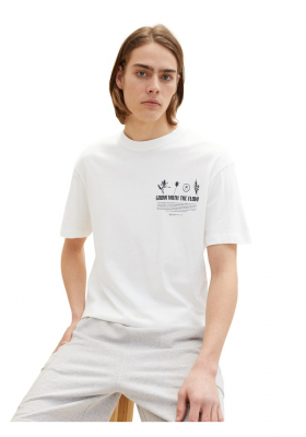 TOM TAILOR DENIM 5600, Fehér Rövid Ujjú Póló