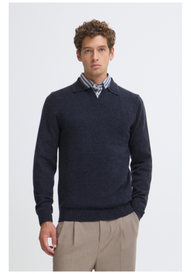 CASUAL FRIDAY Karl 5311, Éjkék Kötött Pulóver
