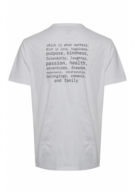 BLEND Real Rich 3410, Fehér Rövid Ujjú Póló