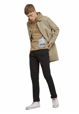 TOM TAILOR DENIM Twill 3623, Fekete Chinonadrág