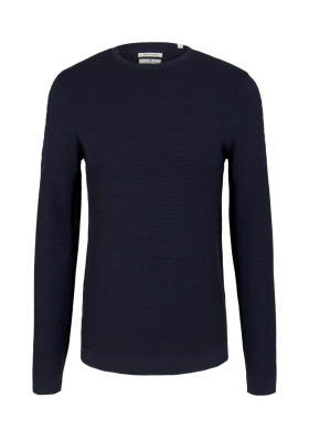 TOM TAILOR Modern 6492, Kék Kötött Pulóver