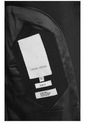 CASUAL FRIDAY Bernd 1725, Fekete Öltöny Zakó, NOOS