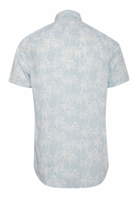 BLEND 8214, Kék Rövid Ujjú Ing, Slim fit