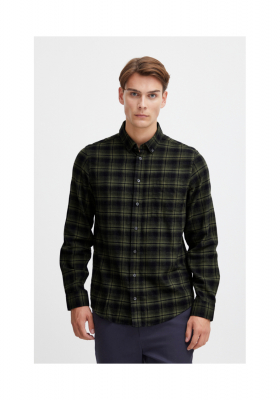 CASUAL FRIDAY Anton 4779, Zöld Kockás Hosszú Ujjú Ing