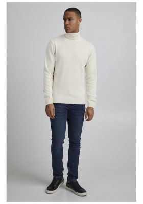 CASUAL FRIDAY Karl 3971, Világos Bézs Kötött Gyapjú Garbo Pulóver, NOOS