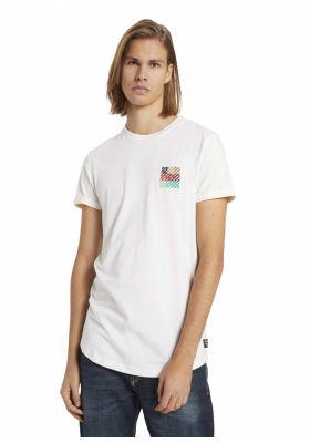 TOM TAILOR DENIM Be Part 3829, Fehér Rövid Ujjú Póló