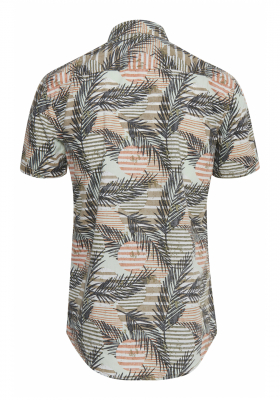 BLEND 0200, Zöld Rövid Ujjú Ing, Slim fit 