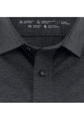 OLYMP Luxor 24/Seven 1202, Szürke Hosszú Ujjú Ing, Modern fit, New Kent