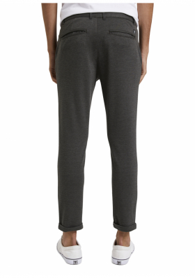 TOM TAILOR DENIM Cropped Slim Jersey Chino 0453, Szürke Chinonadrág