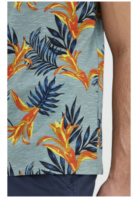 BLEND Flowers 2053, Zöld Rövid Ujjú Póló