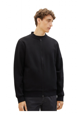 TOM TAILOR DENIM 8818, Fekete Cipzáros  Pulóver