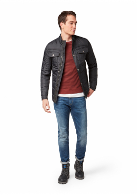 TOM TALOR Textured Jumper 6487,Piros Kötött  Pulóver