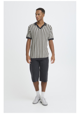 BLEND Carly 0431, Kék Kötött Rövid Ujjú