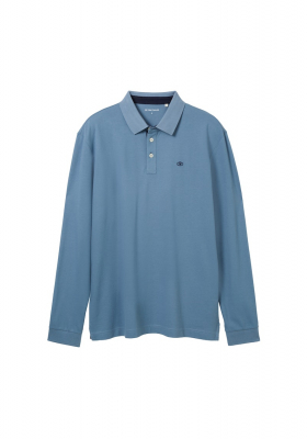 TOM TAILOR 1086, Világoskék Hosszú Ujjú Ingpóló