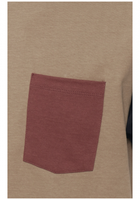 BLEND Multicolor 2777, Barna Rövid Ujjú Póló