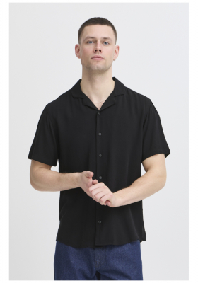 BLEND Auran 8222, Fekete Rövid Ujjú Ing