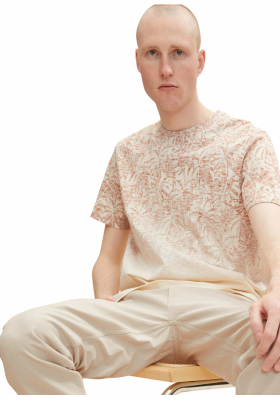 TOM TAILOR Tropical 1628, Narancssárga Rövid Ujjú Póló