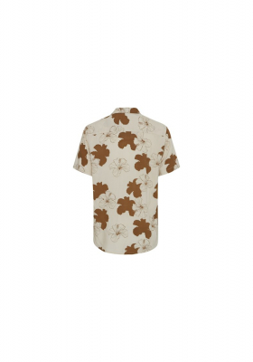 BLEND 6383, Barna Mintás Rövid Ujjú Ing