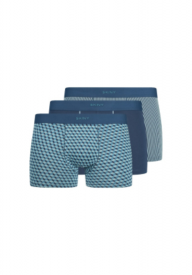 SKINY Cotton Multipack 6919, Kék Kockák Boxer, Tripla Csomag 