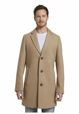 TOM TAILOR Wool 0691, Bézs  Szövetkabát