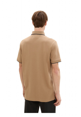 TOM TAILOR 1872, Barna Rövid Ujjú Ingpóló