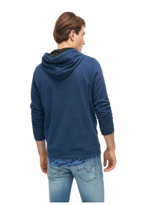 TOM TAILOR DENIM Mottled Hoodie 5054, Kék Kapucnis Pulóver