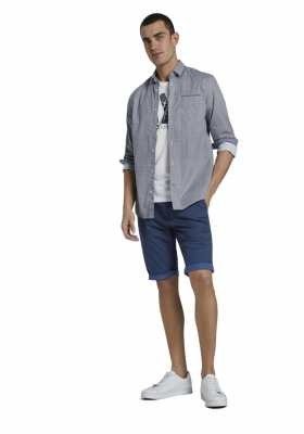TOM TAILOR Chino Shorts 6331, Kék Chino Rövidnadrág
