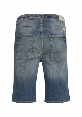 BLEND Twister w. Leather Details 0806, Középkék Farmer Rövidnadrág