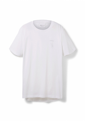 TOM TAILOR DENIM Cross 1148, Fehér Rövid Ujjú Póló