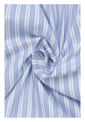 ETERNA Modern Fit 1402, Kék, Csíkos Hosszú Ujjú Ing