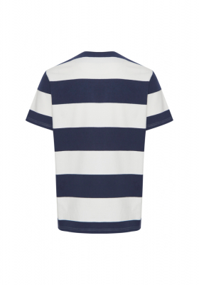 FQ1924 TOM 0645, Fehér Csíkos Rövid Ujjú Póló