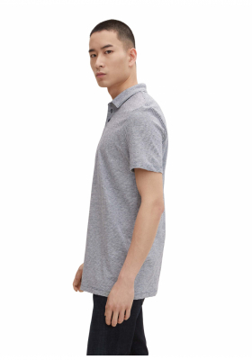 TOM TAILOR DENIM Jersey 0644, Kék Rövid Ujjú Ingpóló