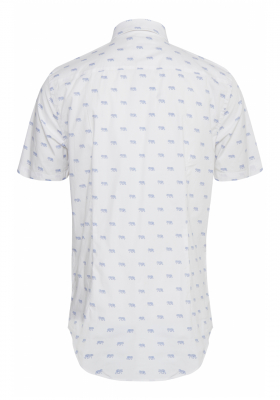 CASUAL FRIDAY Arthur 3342, Fehér Mintás Rövid Ujjú Ing