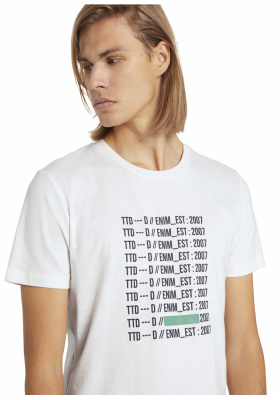 TOM TAILOR DENIM Est.2007 3263, Fehér Rövid Ujjú Póló