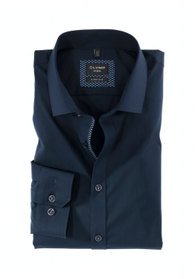 OLYMP No.Six 24/Seven 2540, Kék Hosszú Ing, Super slim, Urban Kent