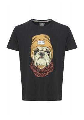 BLEND 6192, Fekete Rövid Ujjú Póló Kutya