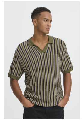 BLEND Carly 0431, Zöld Kötött Rövid Ujjú