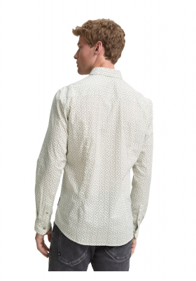TOM TAILOR DENIM 1396, Fehér, Mintás Hosszú Ujjú Ing