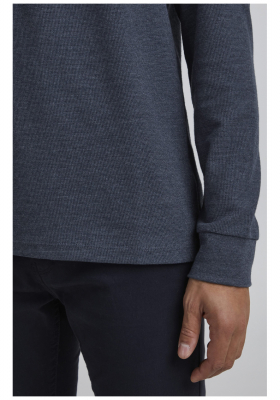 BLEND Noble Granddad 2117, Kék Hosszú Ujjú Póló